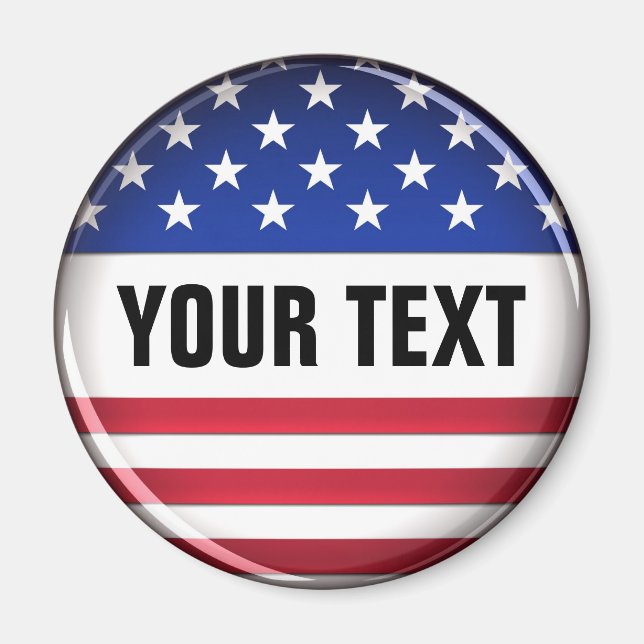 Anpassad USA Magnet (Framsidan)