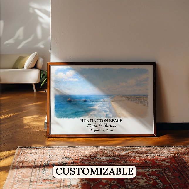 Anpassad väggtavla från Huntington Beach, Californ Poster (Skapare uppladdad)