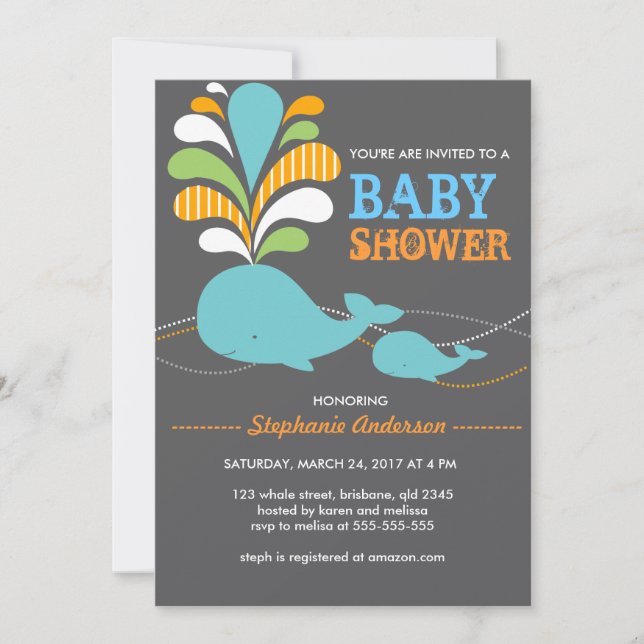 Anpassad valbaby shower-inbjudan inbjudningar (Framsida)