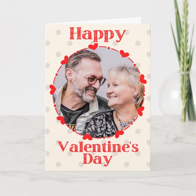 Anpassad valentinbildskort kort (Framsida)
