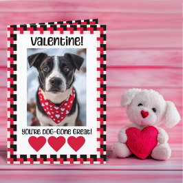 Anpassad valentinekort med foto från The Dog Helgkort