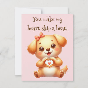 Anpassad Valentines day Hund Thmet Julkort