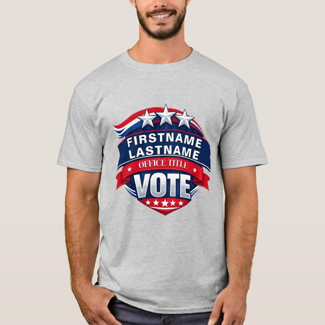 Anpassad valkampanjmall t shirt (Framsida)