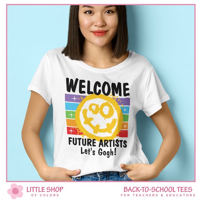 Anpassad välkomstframtid konstnärer leende ansikte t shirt (Skapare uppladdad)