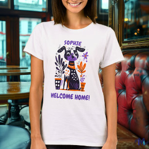 Anpassad välkomstskjorta med hund-grafik för hemme t shirt