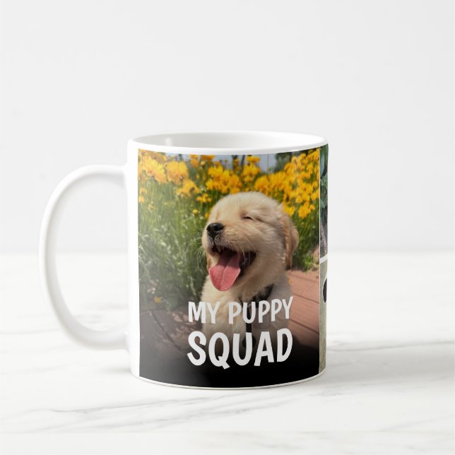 Anpassad Valpacke Fotokollage Design Kaffemugg (Vänster)