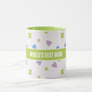 Anpassad Världens Bästa Mamma Blommig Hjärtform Mugg