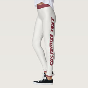 Anpassad varm neutral djup vinrandig Athleisure Leggings