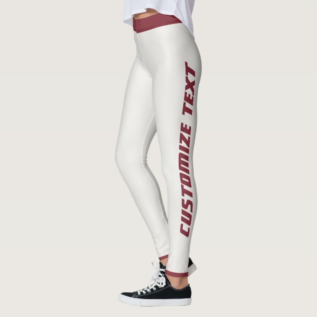 Anpassad varm neutral djup vinrandig Athleisure Leggings (Vänster)