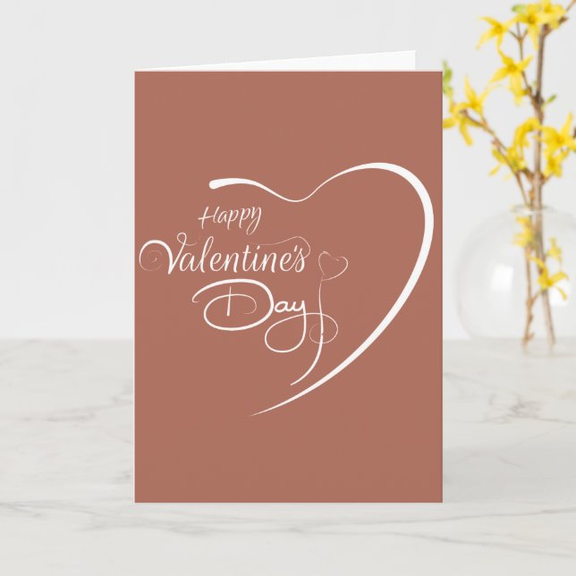 Anpassad varumärkes Happy Valentine's Day Heart  Kort (Gul blomma)