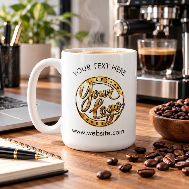 Anpassad varumärkeslogotyp kaffemug kaffemugg (Skapare uppladdad)