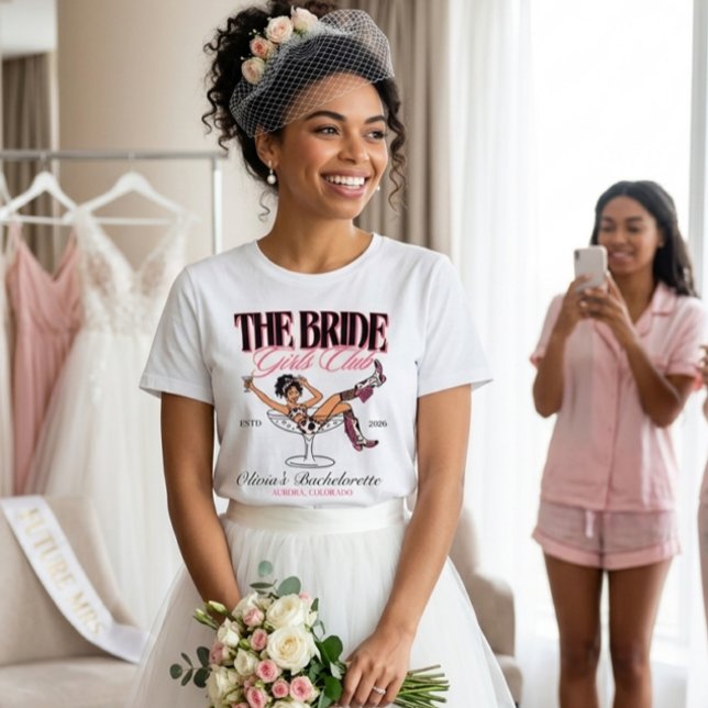Anpassad västerländsk möhippa | Bröllopspresenter T Shirt (Modern wedding party bachelorette party t-shirt )
