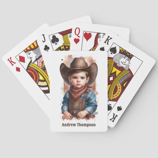 Anpassad västern cowboy födelsedag casinokort (Baksidan)
