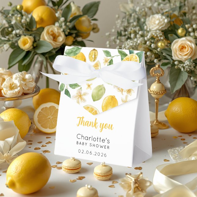Anpassad vattenfärg Lemon Blossom Förmånslåda Presentaskar (Skapare uppladdad)