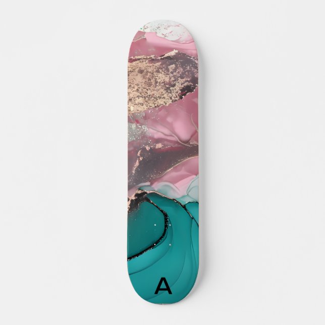 Anpassad vattenfärgsmarkör mini skateboard bräda 18,5 cm (Framsida)