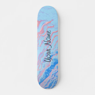 Anpassad vattenfärgsmarkör mini skateboard bräda 18,5 cm