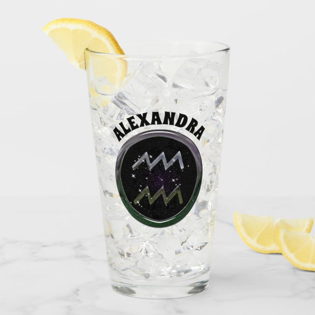 Anpassad Vattumannen Glaskopp (Framsida Ice)