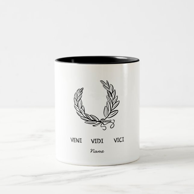 Anpassad Veni Vidi Vici Kaffe Mugg (Center)