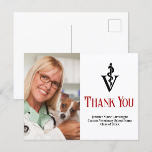 Anpassad veterinär foto Tacksam veterinär Vykort
