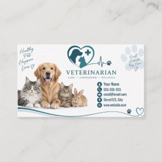 Anpassad veterinär visitkort för veterinärer