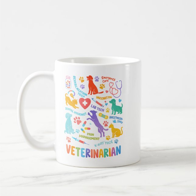 Anpassad veterinärmugg | Vet läkarens dag Kaffemugg (Vänster)