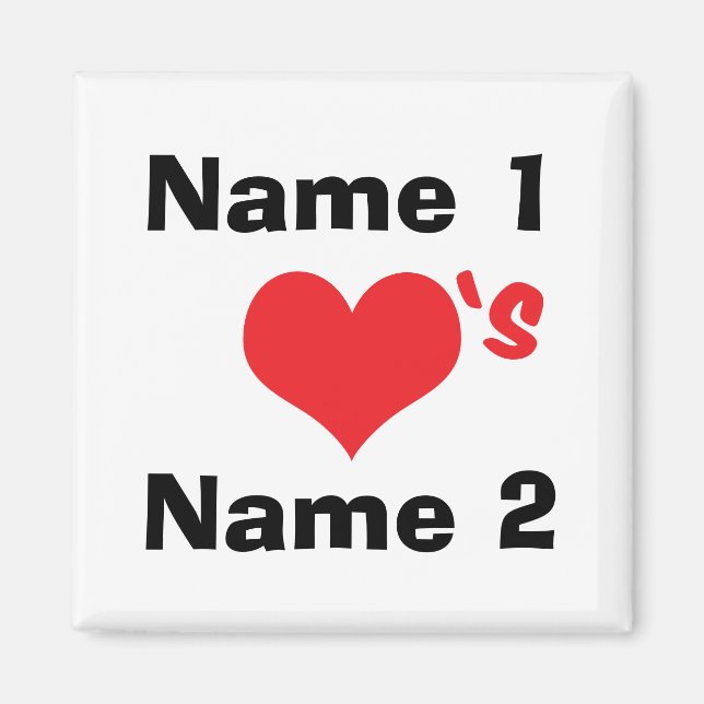 Anpassad Vi Är Förälskade Magnet (Framsidan)