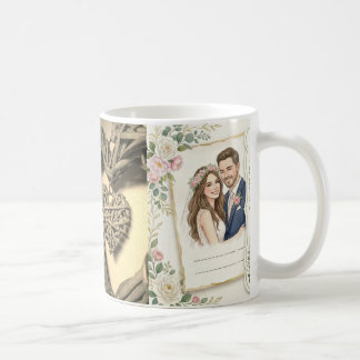 Anpassad vigselporträttmugg kaffemugg