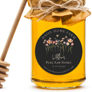 Anpassad vildhonungsburk för bin Apiary-verksamhet Runt Klistermärke
