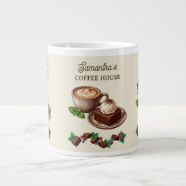 Anpassad Vintage Bageri Merch Brownie Konst Jumbo Mugg