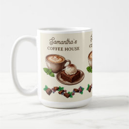 Anpassad Vintage Bageri Merch Brownie Konst Kaffemugg