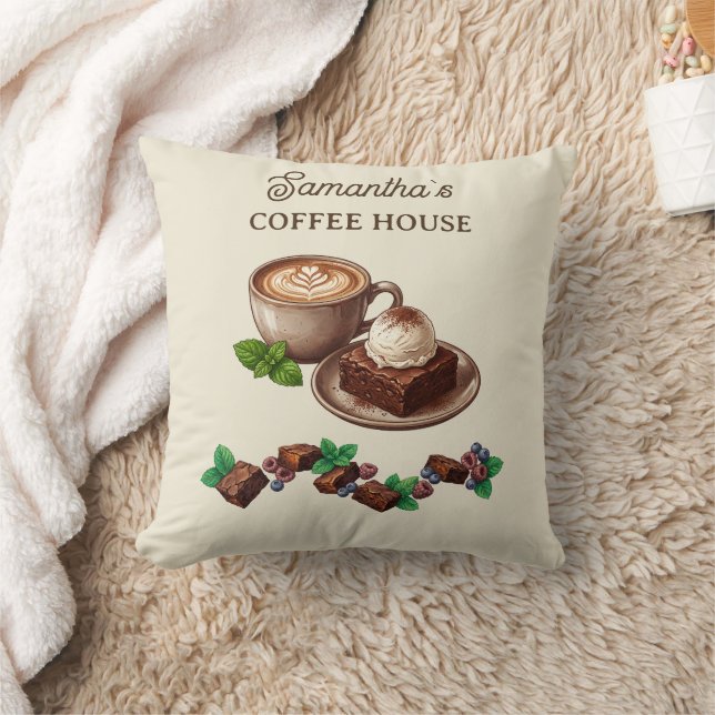 Anpassad Vintage Bageri Merch Brownie Konst Kudde (Filt)