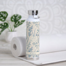 Anpassad Vintage Blå Vildblomma Fransk Toile