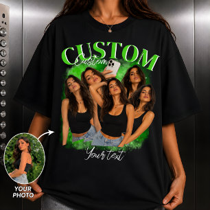 Anpassad Vintage Bootleg Retro Pojkvän Flicka T Shirt