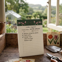 Anpassad Vintage Botanisk Checklista