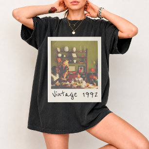 Anpassad Vintage Familjefödelsedagsfoto Nostalgisk T Shirt