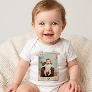 Anpassad Vintage Foto Födelsedag T Shirt