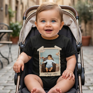 Anpassad Vintage Foto Födelsedag T Shirt