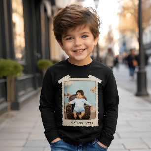 Anpassad Vintage Foto Födelsedag T Shirt
