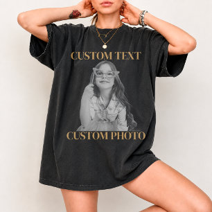 Anpassad Vintage Foto Och År Nostalgisk Födelsedag T Shirt