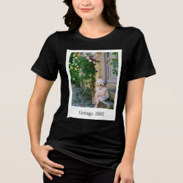 Anpassad Vintage Foto Och År Nostalgisk Födelsedag T Shirt