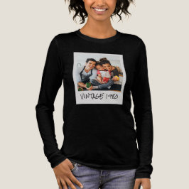 Anpassad Vintage Foto Och År T Shirt