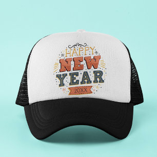Anpassad Vintage Gott Nytt År-design Unik Keps