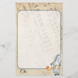 Anpassad Vintage Musical Stationery Brevpapper