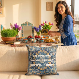 Anpassad Vintage-platta Nowruz iranska nyårspresen Kudde