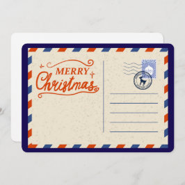 Anpassad Vintage Retro Nordpolen Julhälsning Julkort