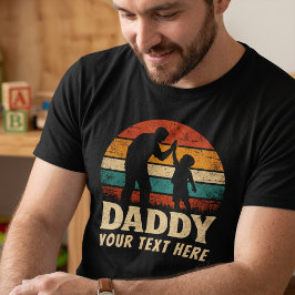 Anpassad Vintage Retro Pappa High Five Fars Dag T Shirt