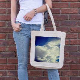 Anpassad Vintage Stil Blå Himmel Fyrkantig Foto Tygkasse
