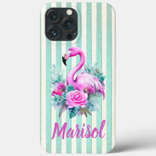 Anpassad Vintage Tropical Rosa Flamingo