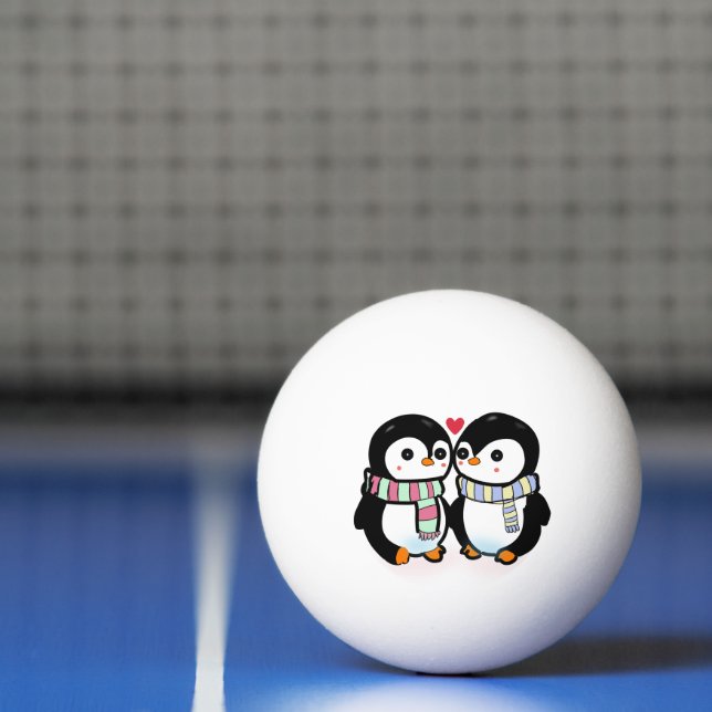 Anpassad vinterpingvin kärlek pingisboll (Netto)