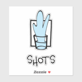 Anpassad vinyldekal för Shots Klistermärken